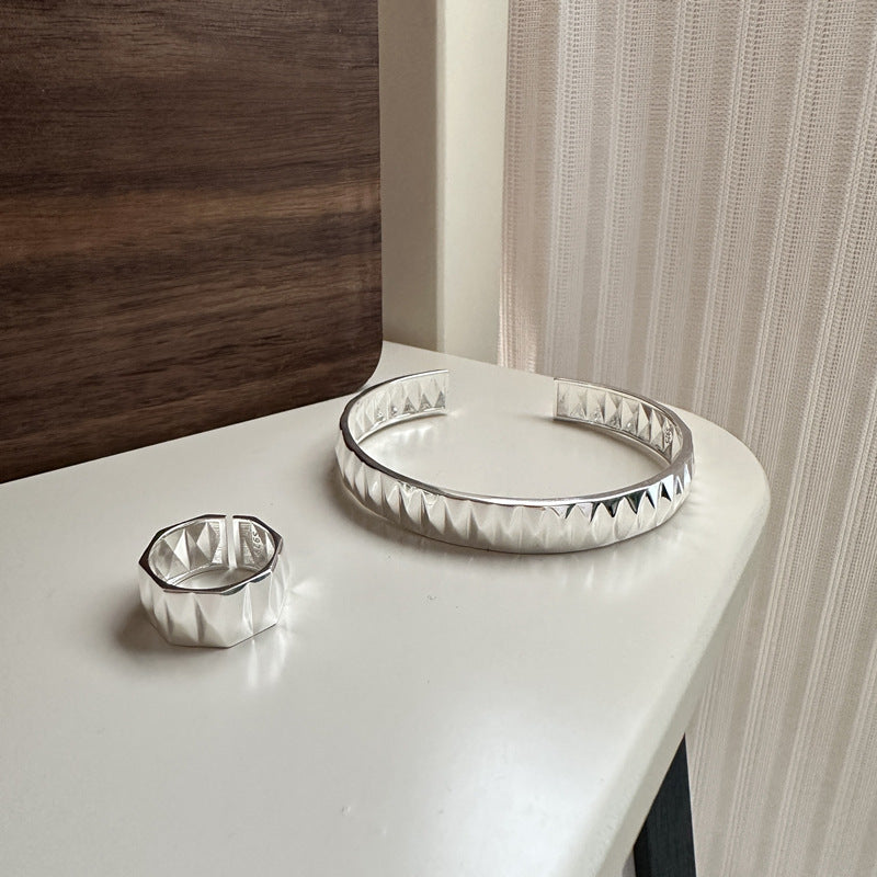 925 Sterling Silver Trendy Bracelet Bangle