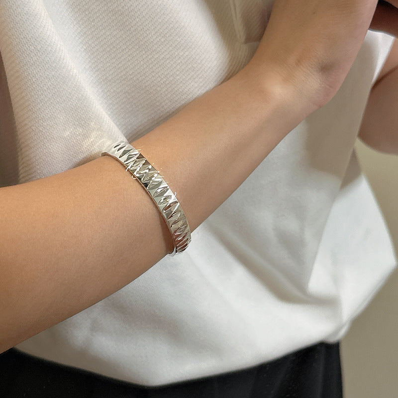 925 Sterling Silver Trendy Bracelet Bangle