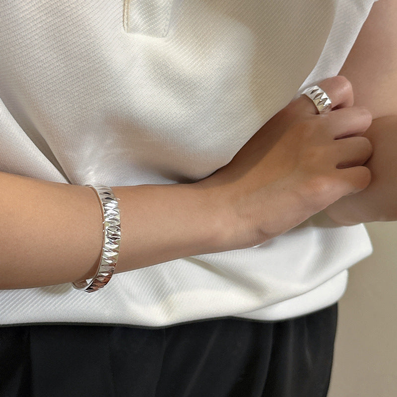 925 Sterling Silver Trendy Bracelet Bangle