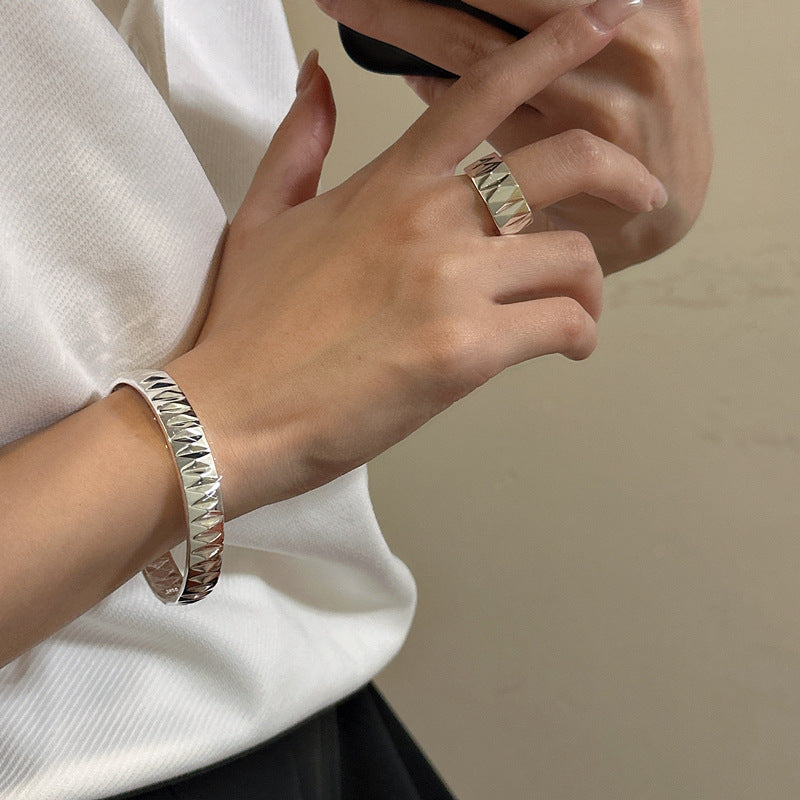 925 Sterling Silver Trendy Bracelet Bangle
