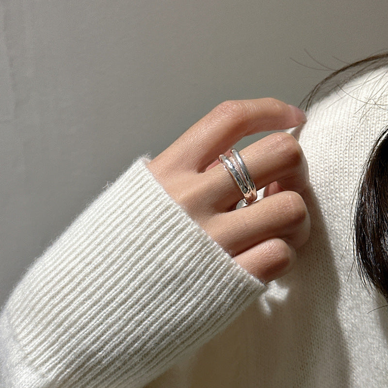 925 Sterling Silver Layered Ring