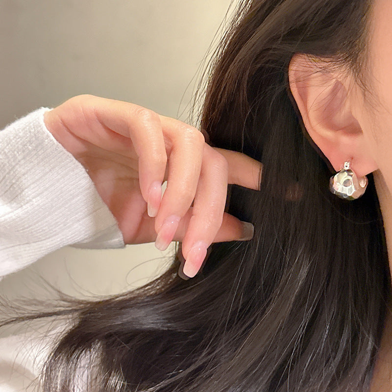 925 Sterling Silver Cradle Hoop Earrings