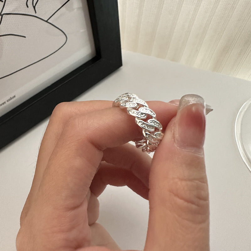 925 Sterling Silver Linked Ring
