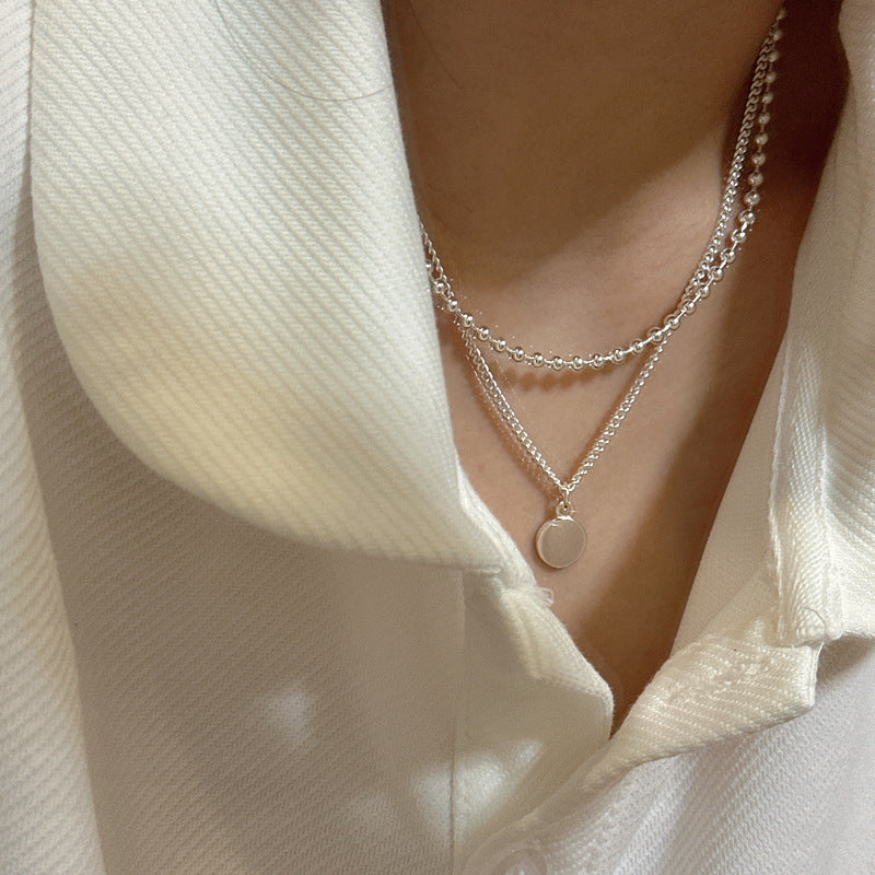 925 Sterling Silver Ball Chain Curb Chain Necklace