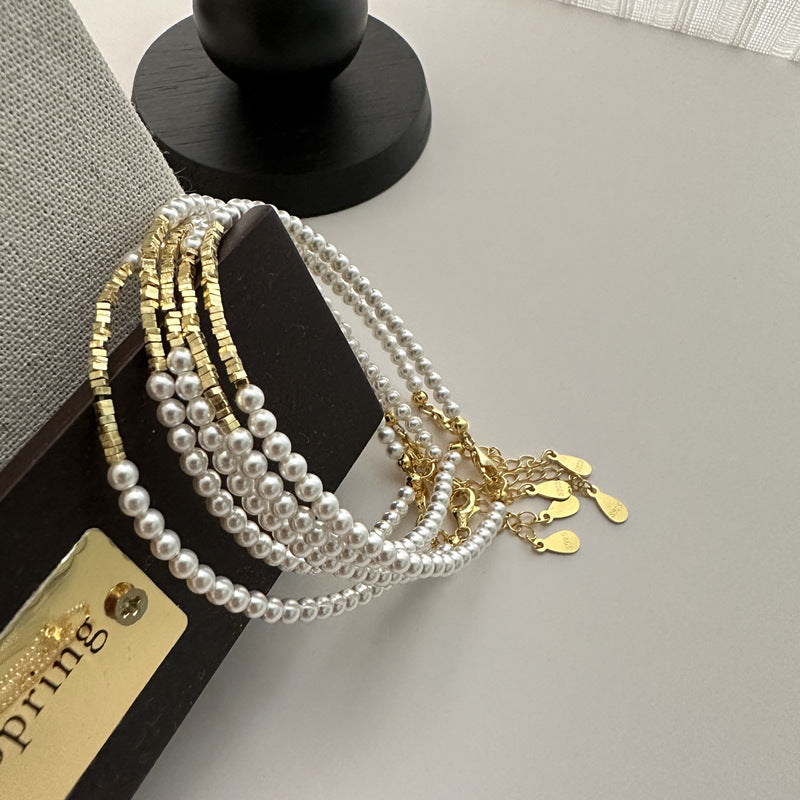 925 Sterling Silver Pearl Bracelet Bangle