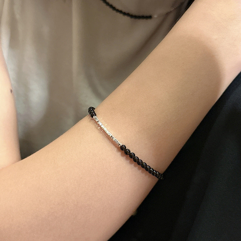 925 Sterling Silver Bead Bracelet Bangle