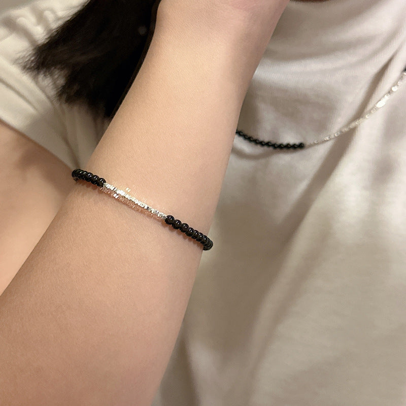 925 Sterling Silver Bead Bracelet Bangle