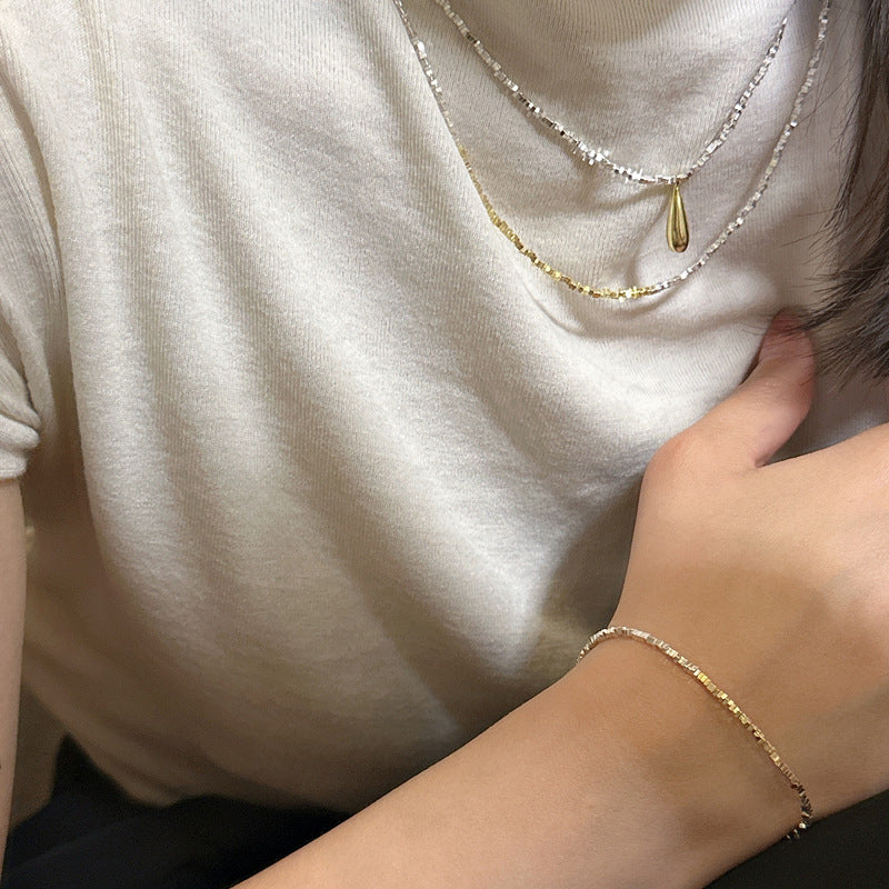 925 Sterling Silver Two Tone Bracelet Bangle