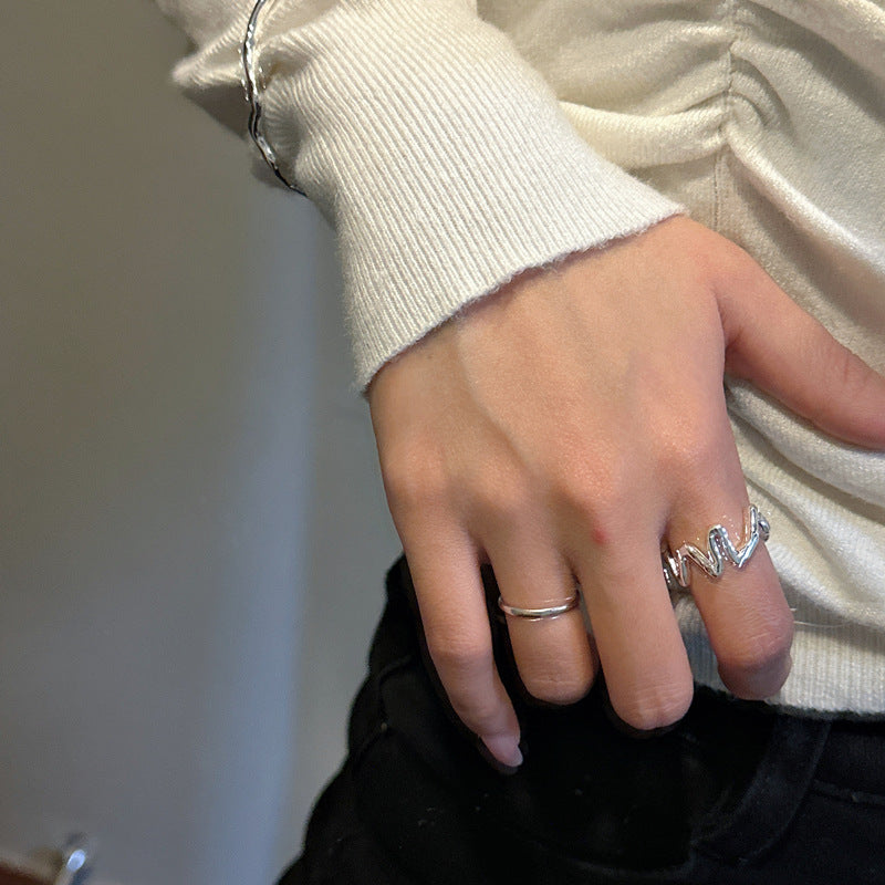 925 Sterling Silver Wave Ring