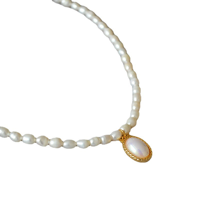 Brass Freshwater Pearl Necklace