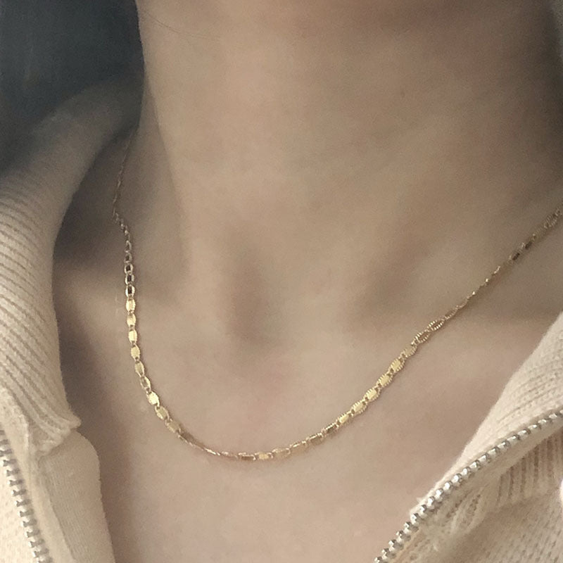 Brass Thin Chain Necklace