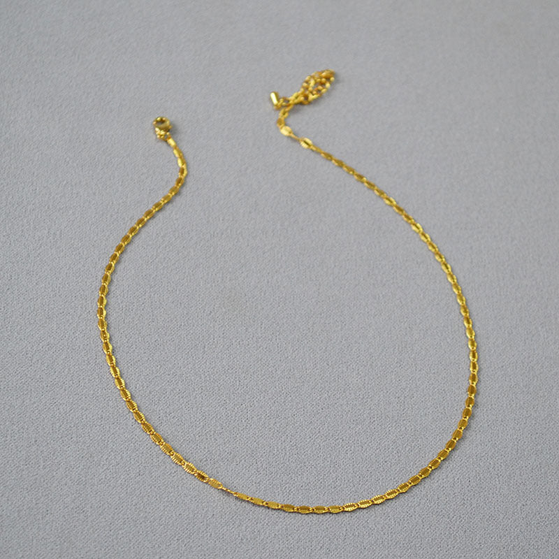 Brass Thin Chain Necklace