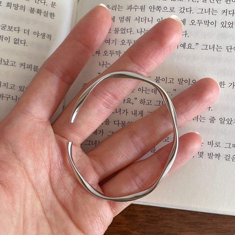 925 Sterling Silver Elegant Open Bangle Bracelet