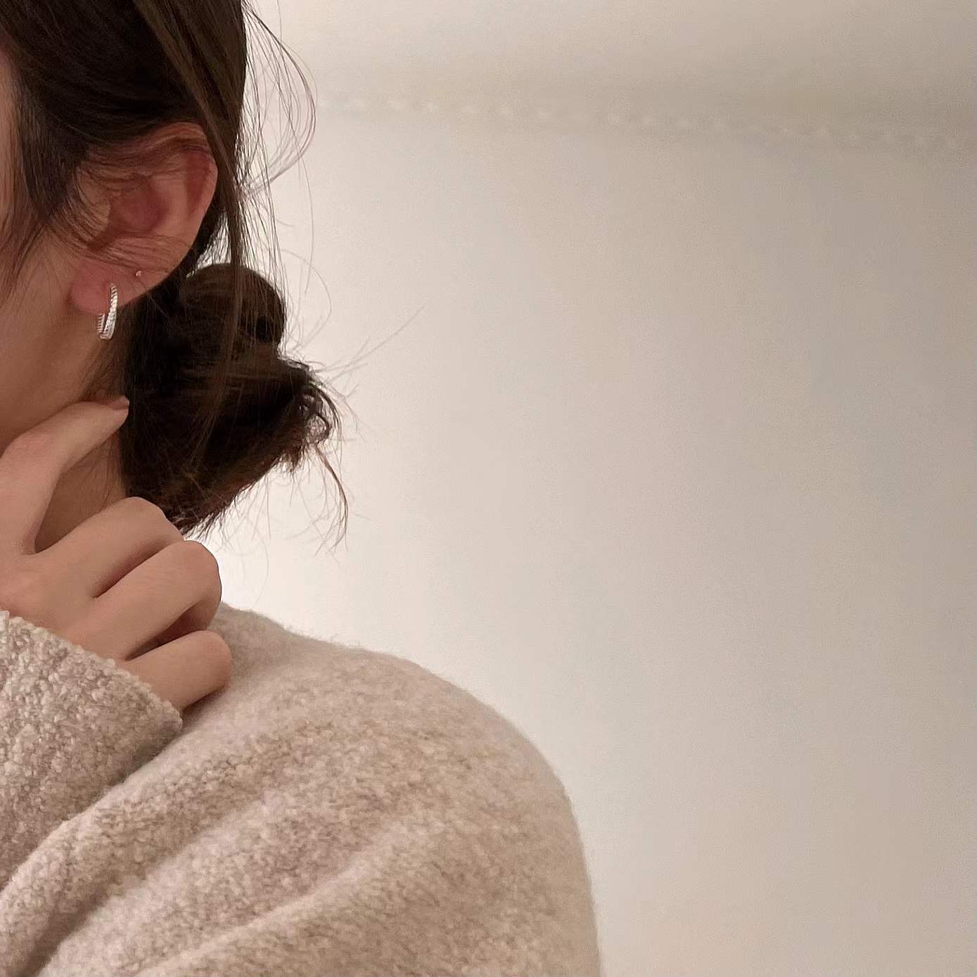 925 Sterling Silver Chic Hoop Earrings