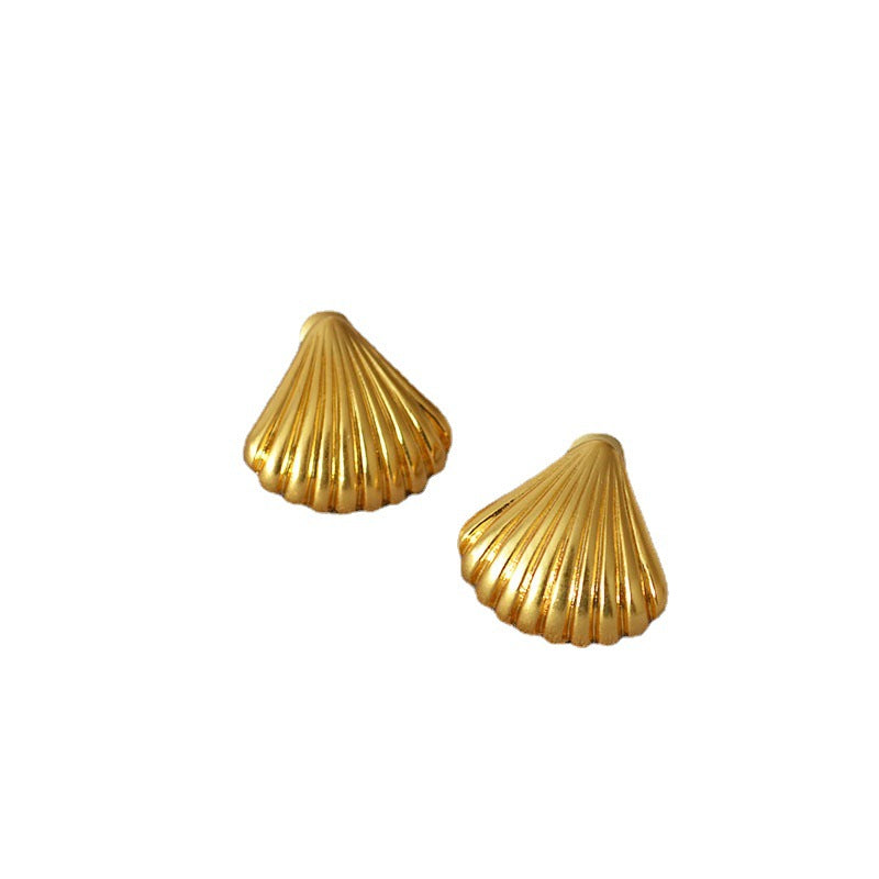 Brass Fashion Shell Shape Earrings