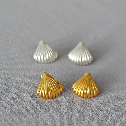 Brass Fashion Shell Shape Earrings