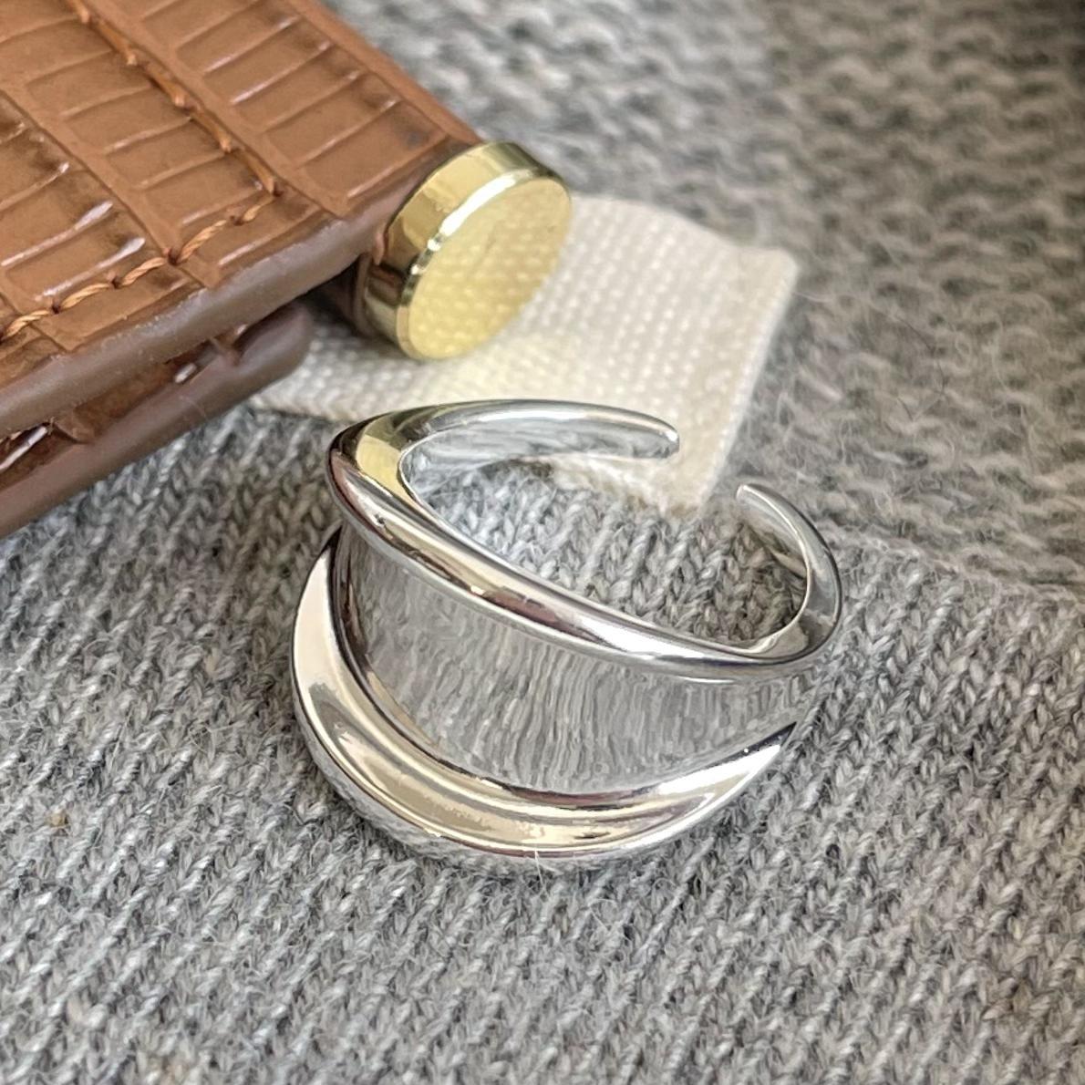 925 Sterling Silver Fashion Wide Ring