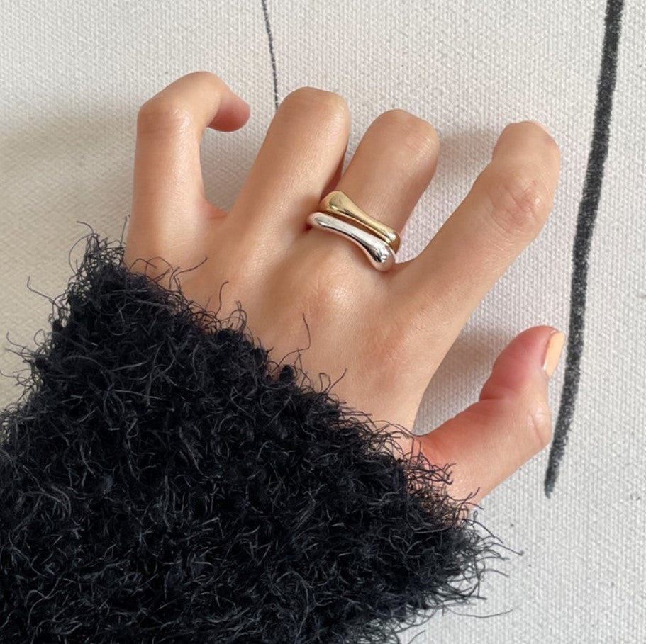 925 Sterling Silver Stackable Bone Ring