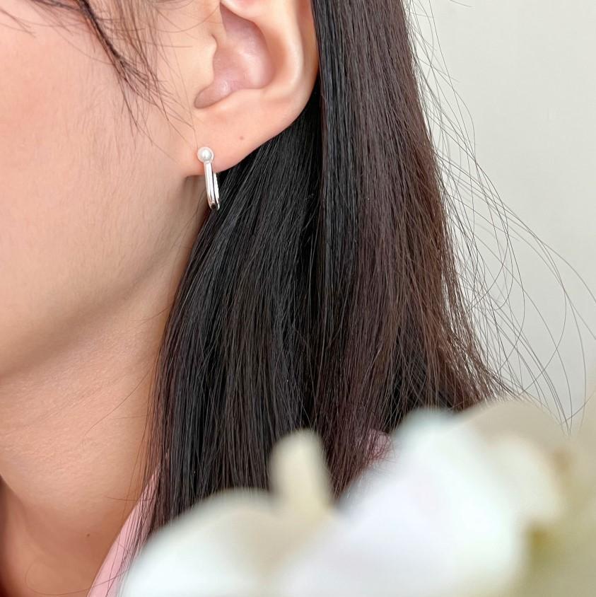 925 Sterling Silver Earrings With Shell Pearls