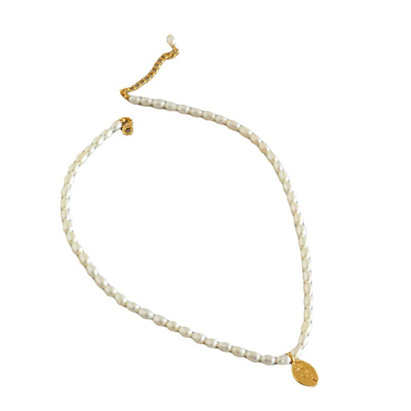 Brass Freshwater Pearl Necklace