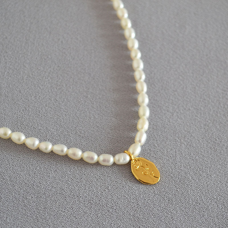 Brass Freshwater Pearl Necklace
