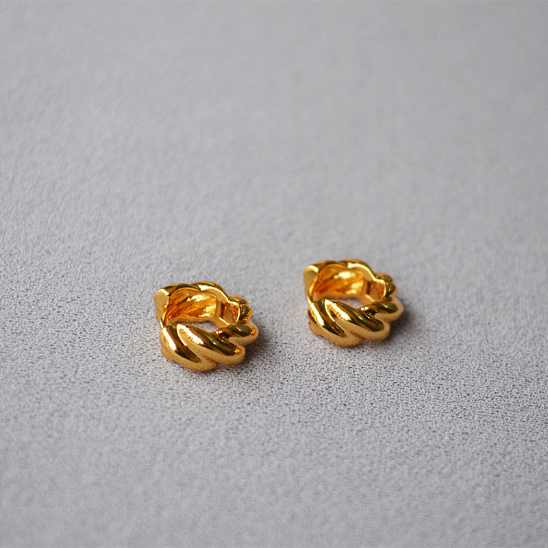 Classicial Brass Hoop Earrings