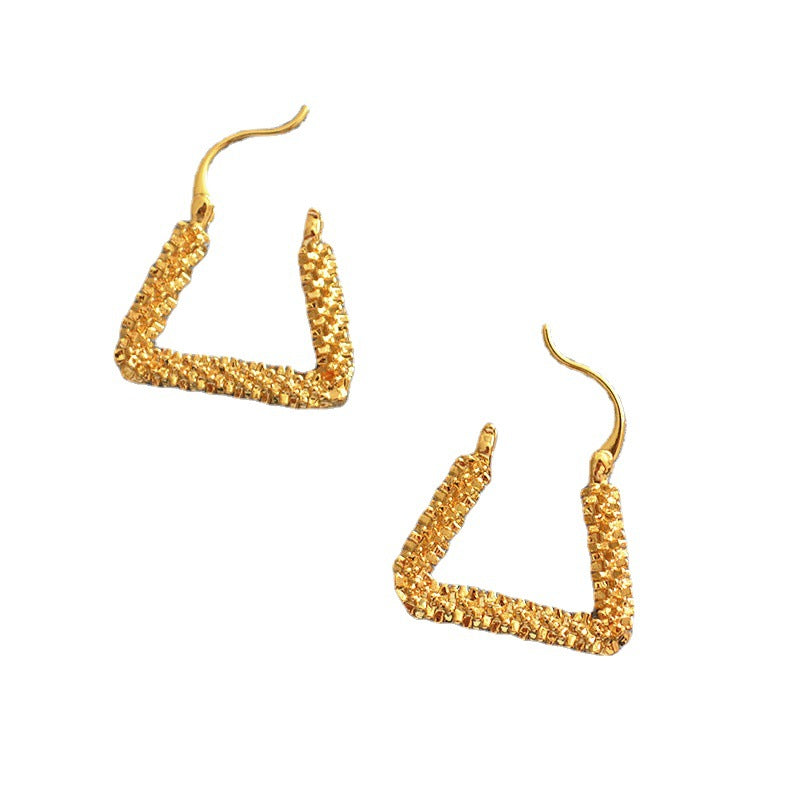 Brass Classical Geometric Earrings