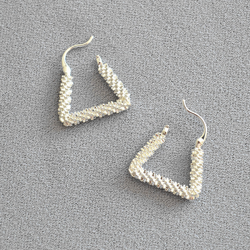 Brass Classical Geometric Earrings