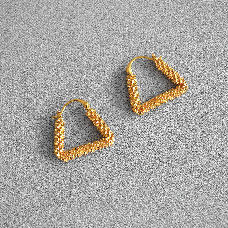 Brass Classical Geometric Earrings