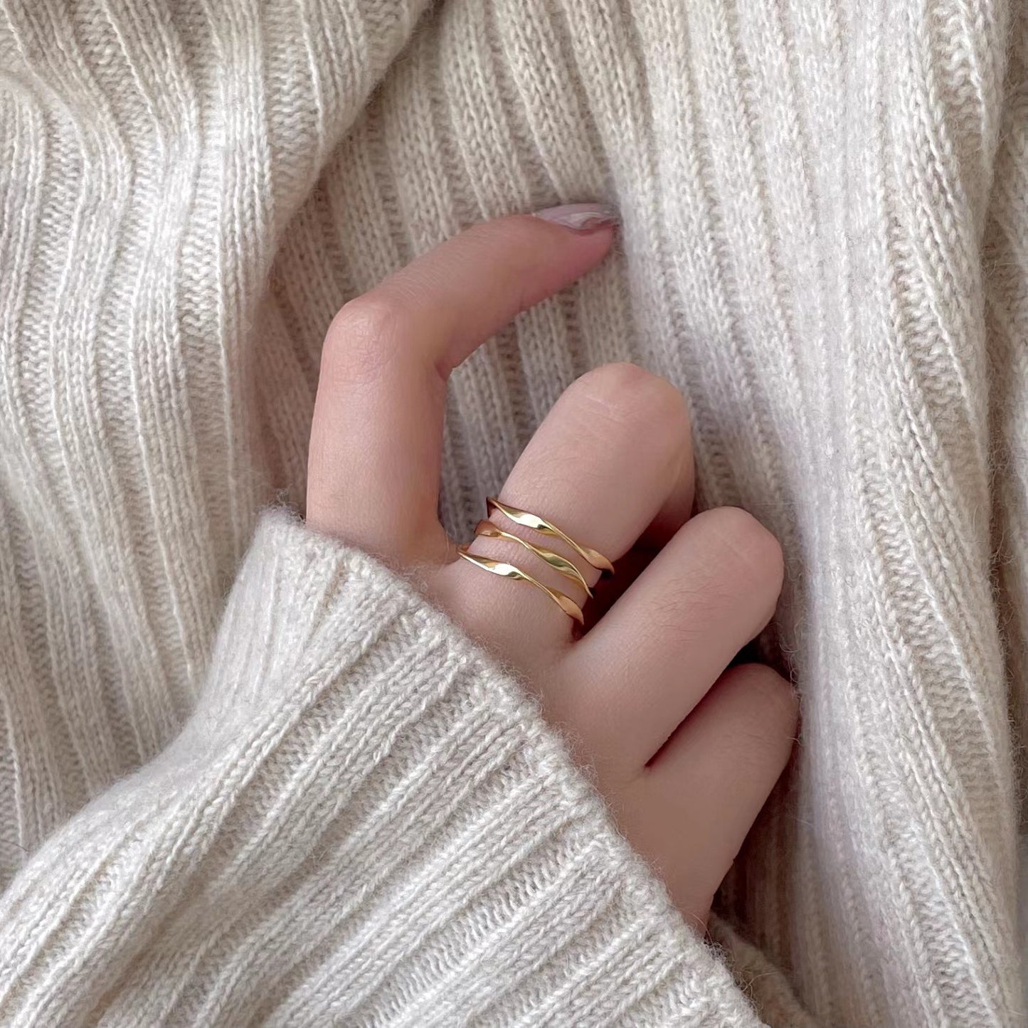 925 Sterling Silver Layered Ring