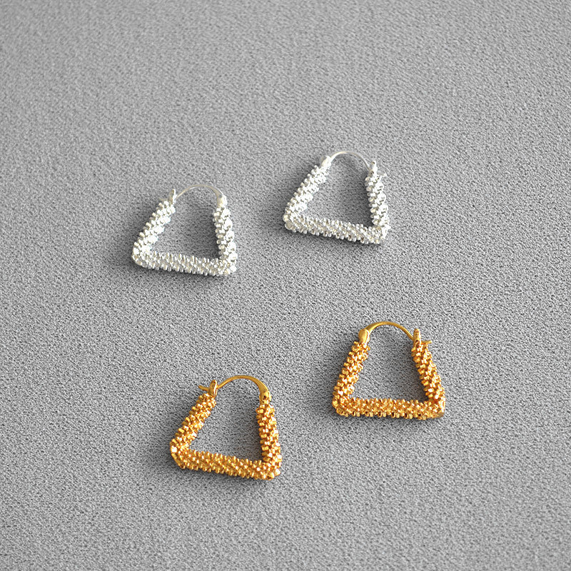 Brass Classical Geometric Earrings