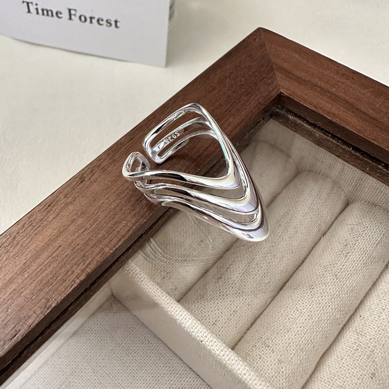925 Sterling Silver Layered Ring