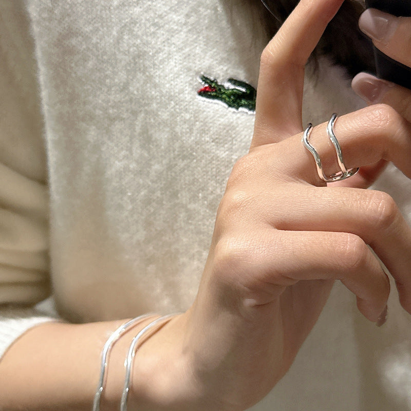 925 Sterling Silver Layered Ring