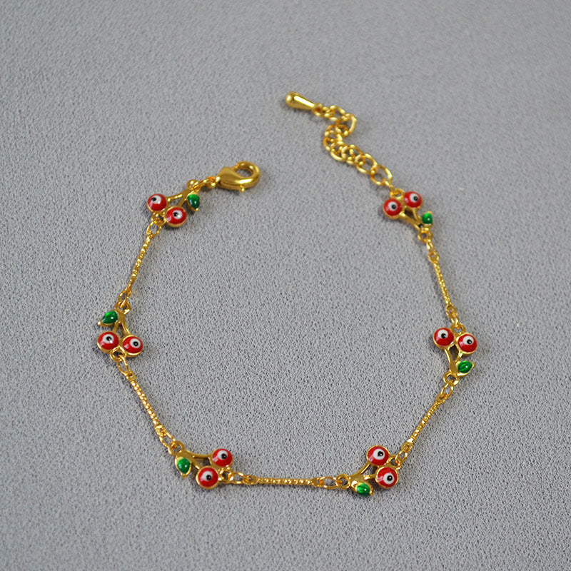 Brass Evil Eye Bracelet Bangle