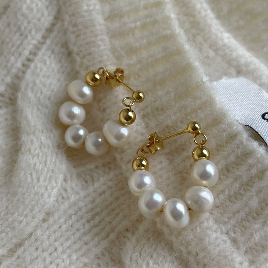 925 Sterling Silver Earrings With Freshwater Pearl
