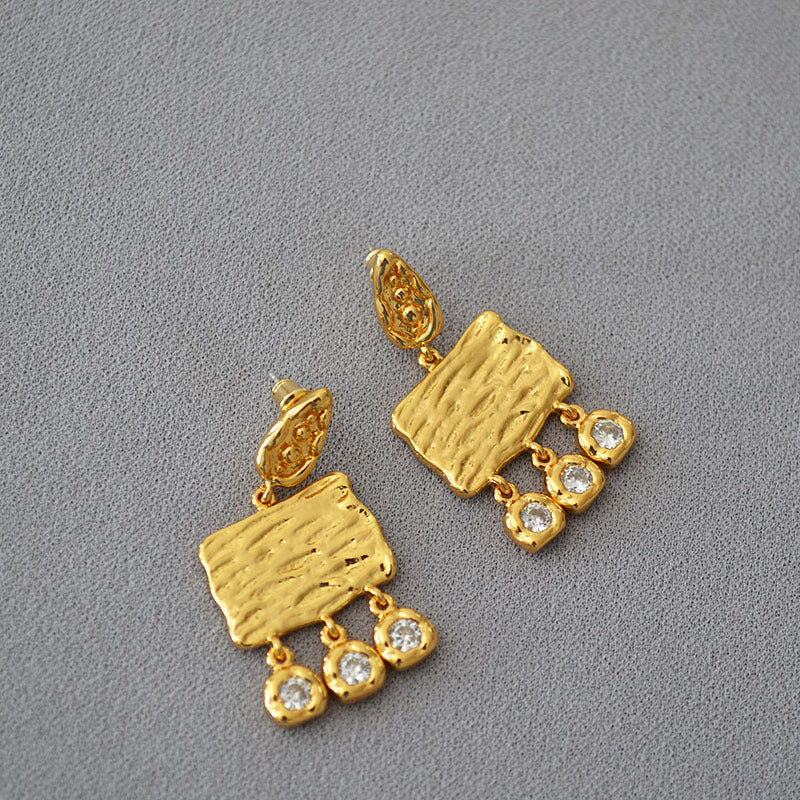 Brass CZ Earrings