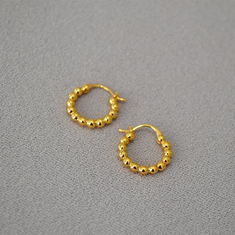 Classicial Brass Hoop Earrings
