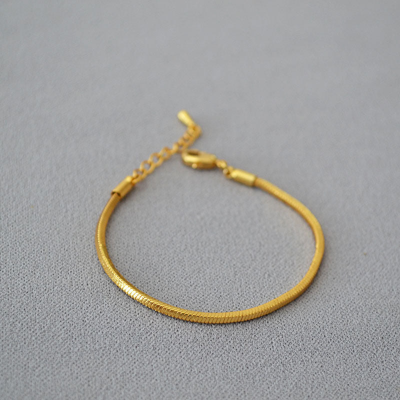 Brass Snake Chain Bracelet Bangle