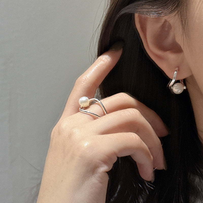 925 Sterling Silver Delicate Pearl Earrings