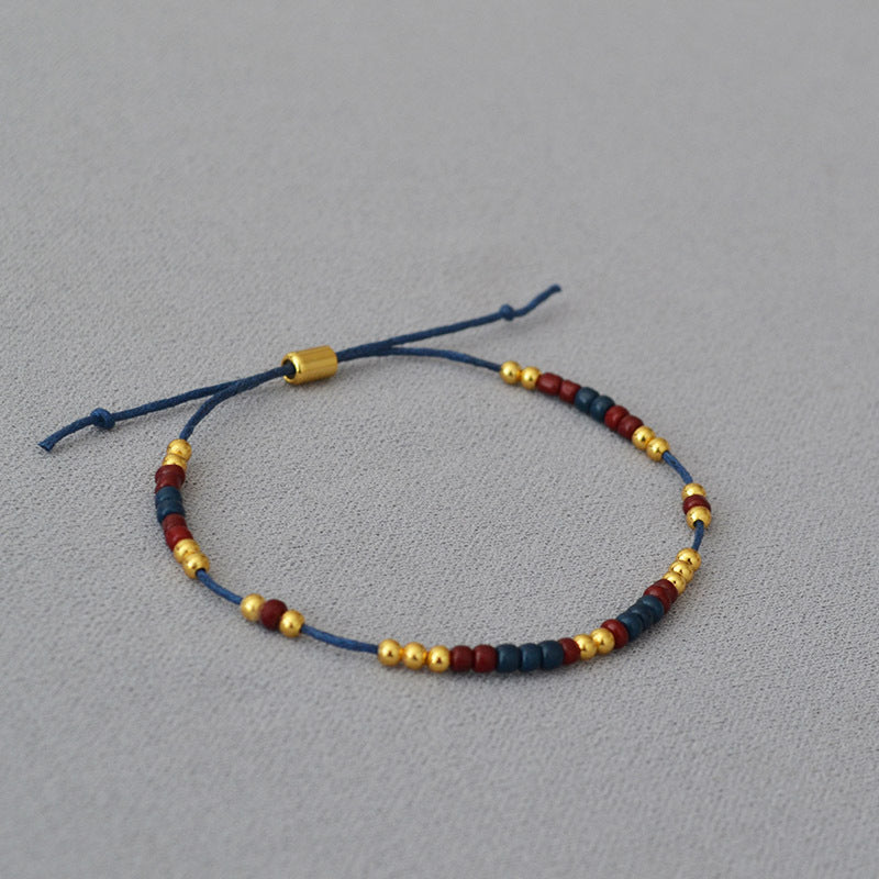 Beaded Brass Bracelet Bangle