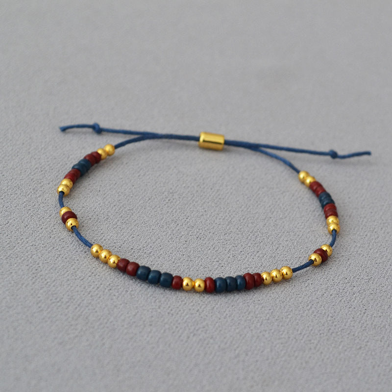 Beaded Brass Bracelet Bangle