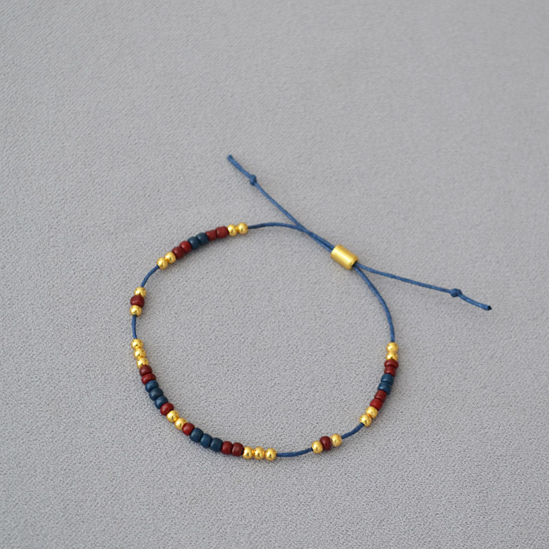 Beaded Brass Bracelet Bangle