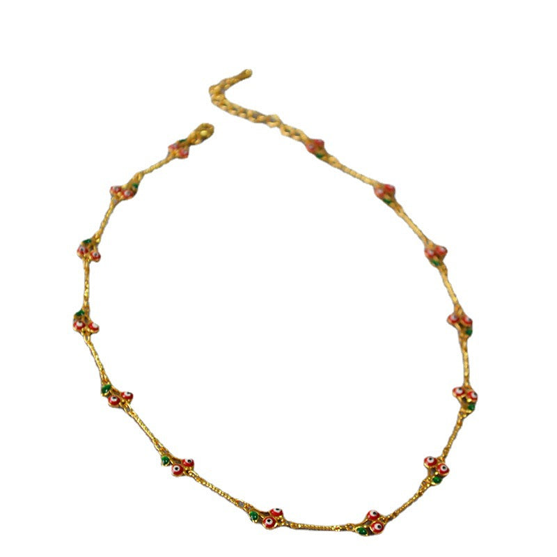 Brass Cherry Necklace
