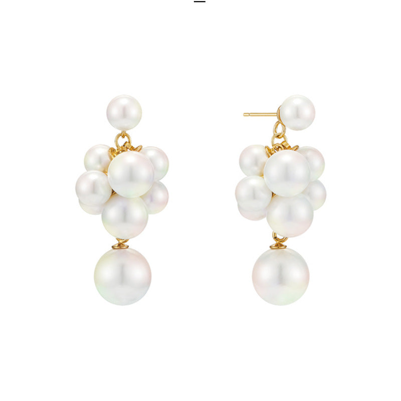 Brass Freshwater Pearl Earring Studs