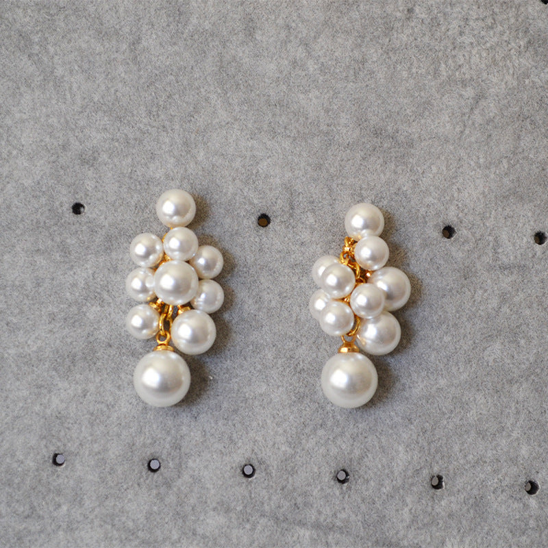 Brass Freshwater Pearl Earring Studs