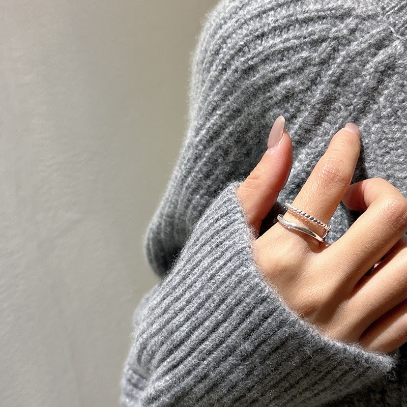 925 Sterling Silver Layered Ring
