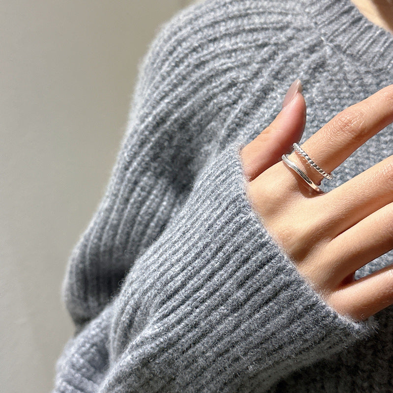 925 Sterling Silver Layered Ring