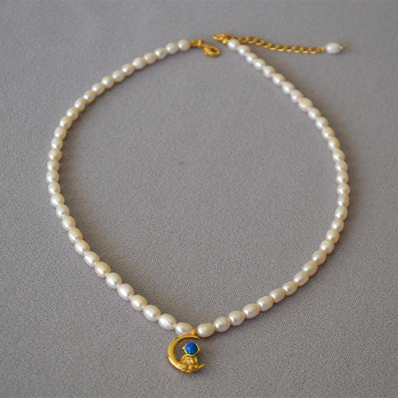 Brass Freshwater Pearl Necklace