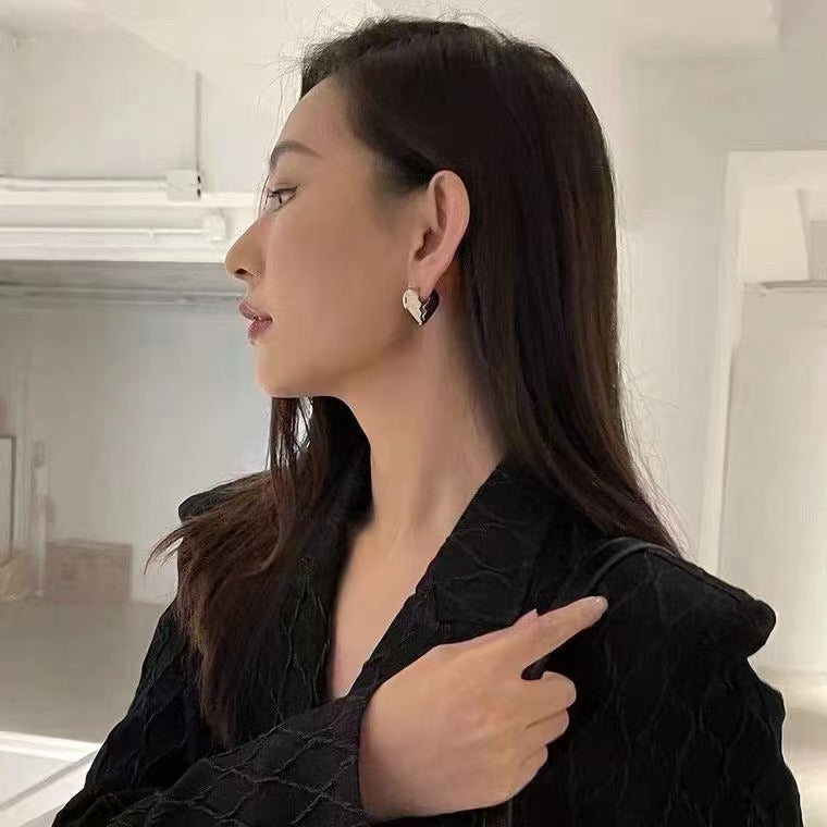 Brass Heart Broken Earrings