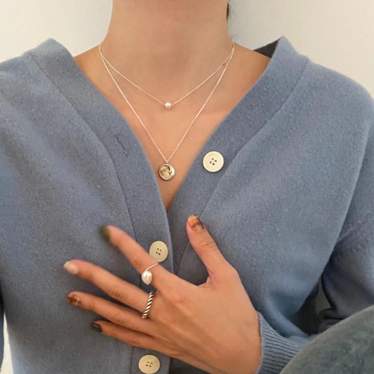 925 Sterling Silver Freshwater Pearl Pendant Necklace